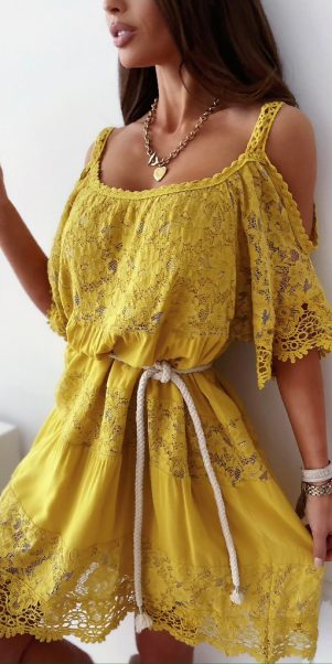 šaty valinka žlté